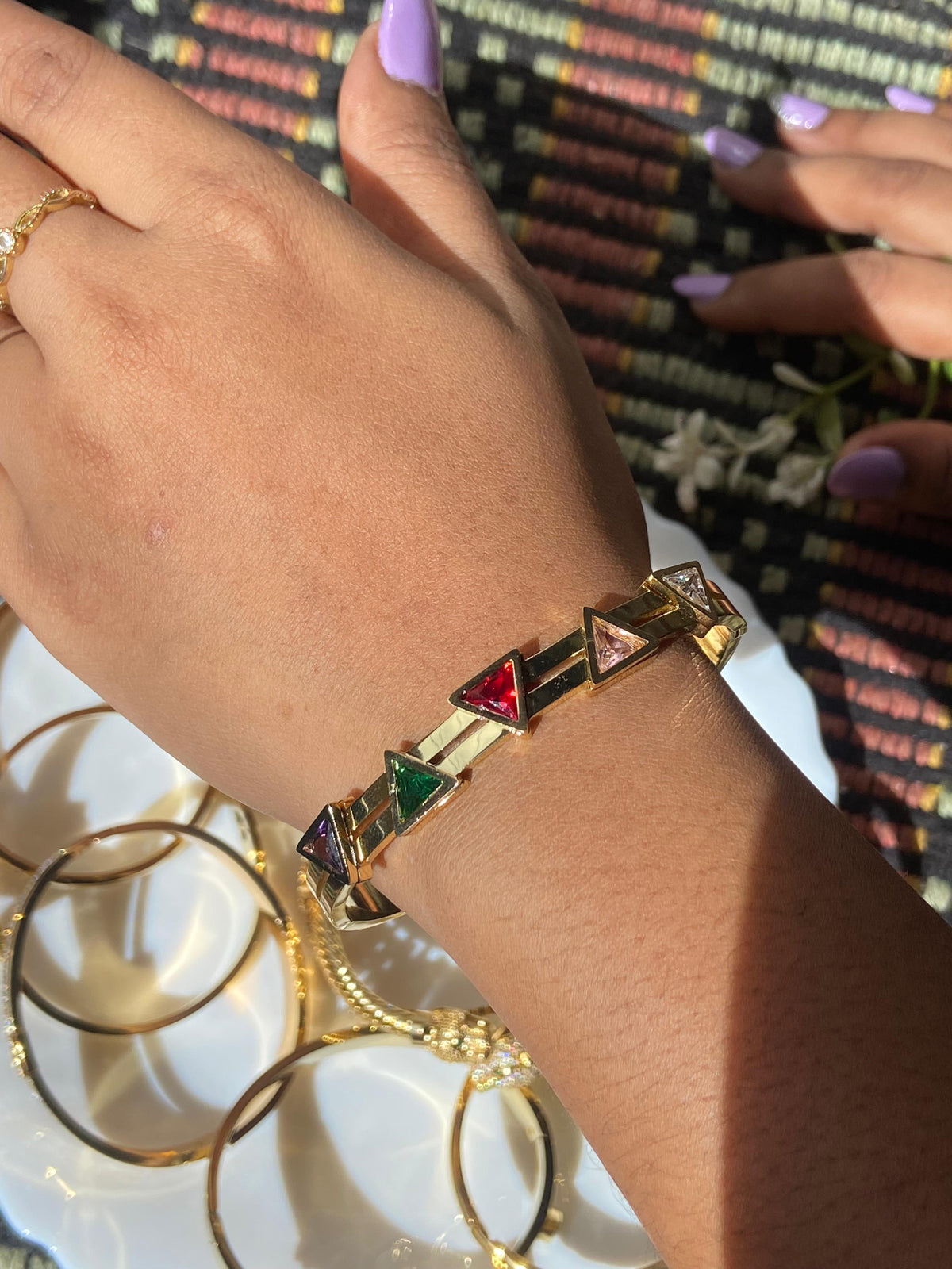 Prism Glow Multi-Stone Kada