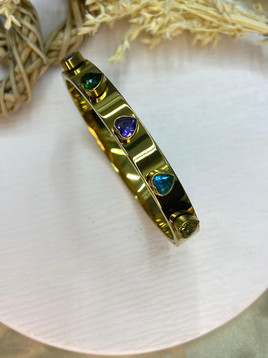 Colourfull Heart-Stone Kada