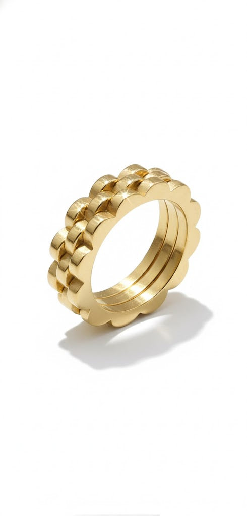 Regal Grid Finger Ring