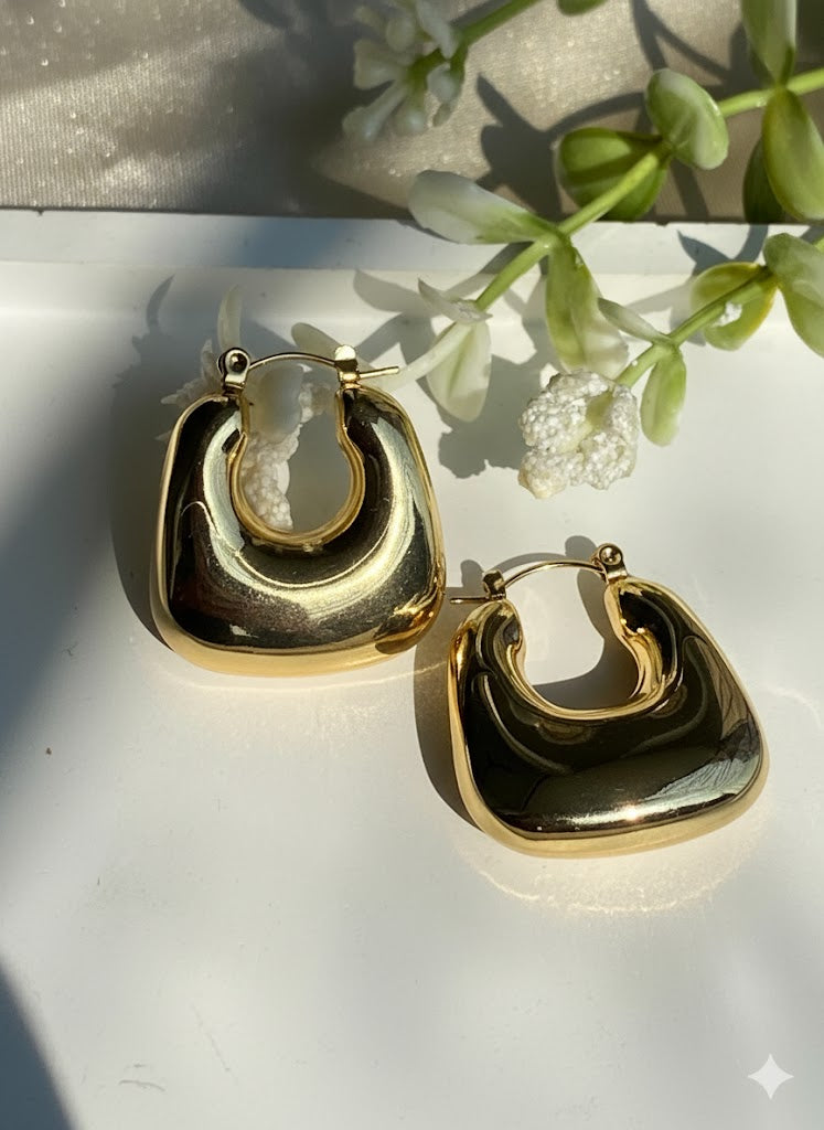 Chunky Squared Dome Earring