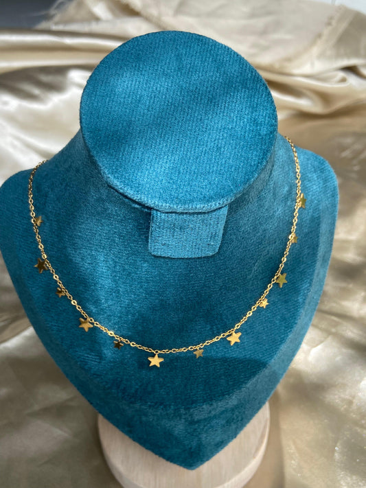 Golden Star Charm Necklace