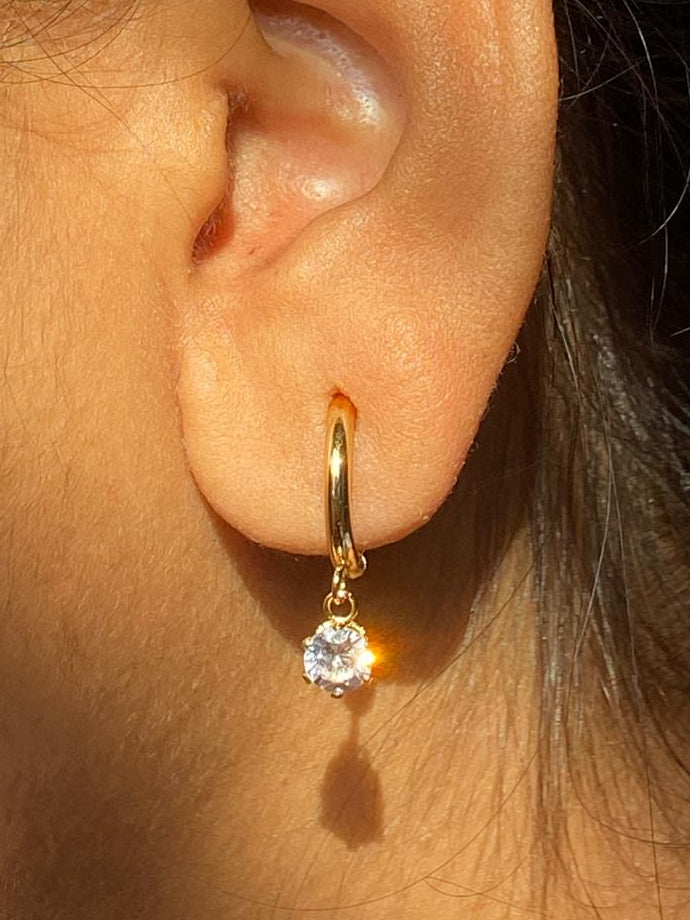 Mini Crystal Charm Hoop