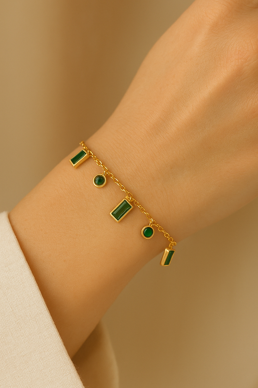 Green Charm Bracelet