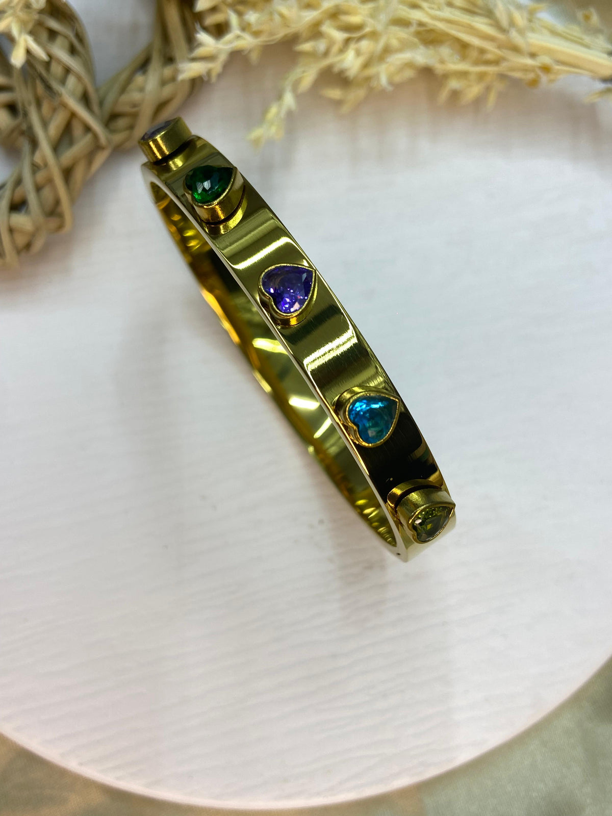 Colourfull Heart-Stone Kada