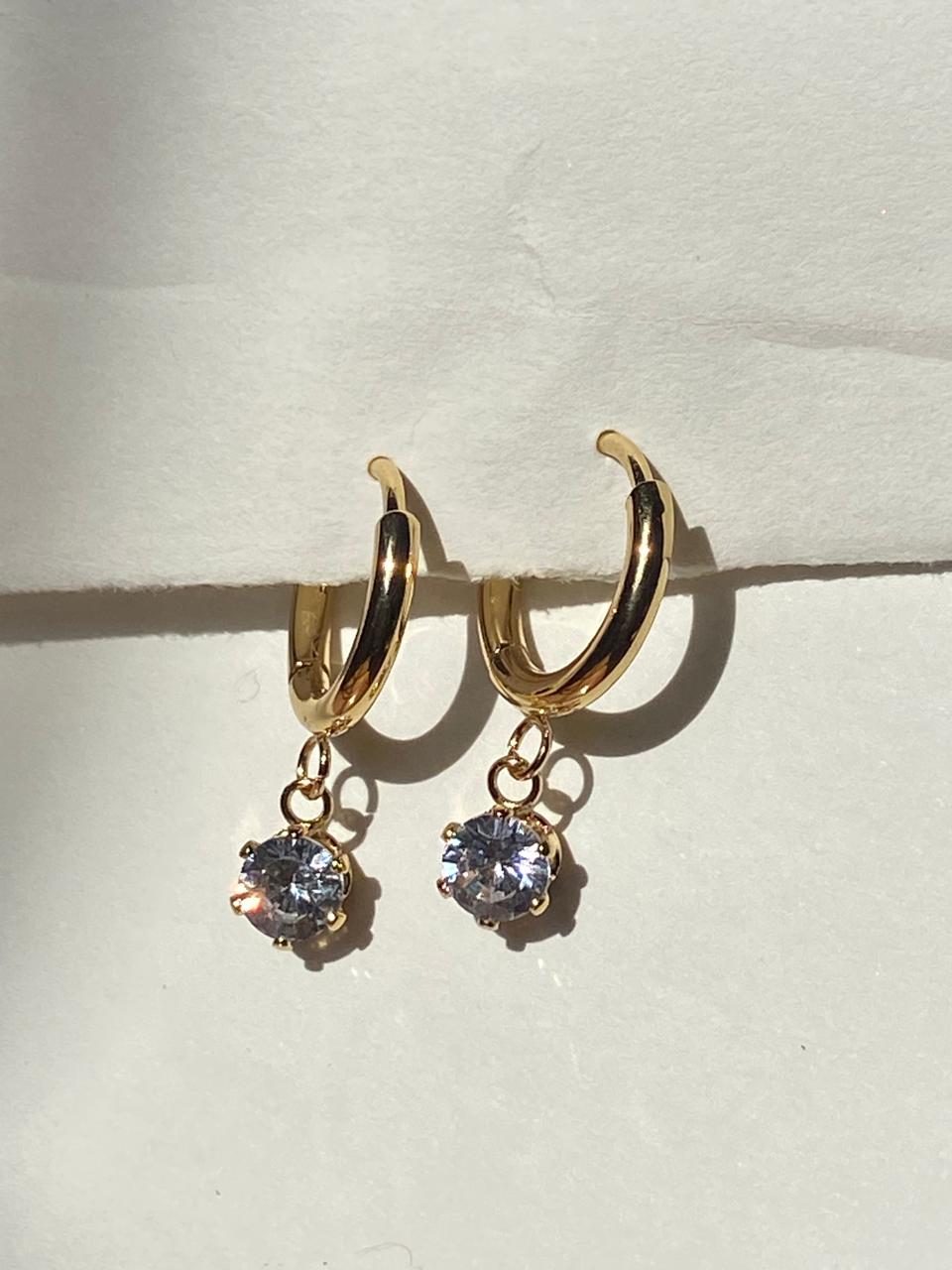 Mini Crystal Charm Hoop