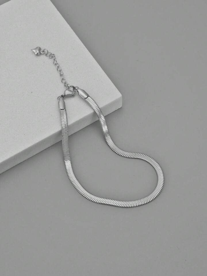 Silver Snake Anklet