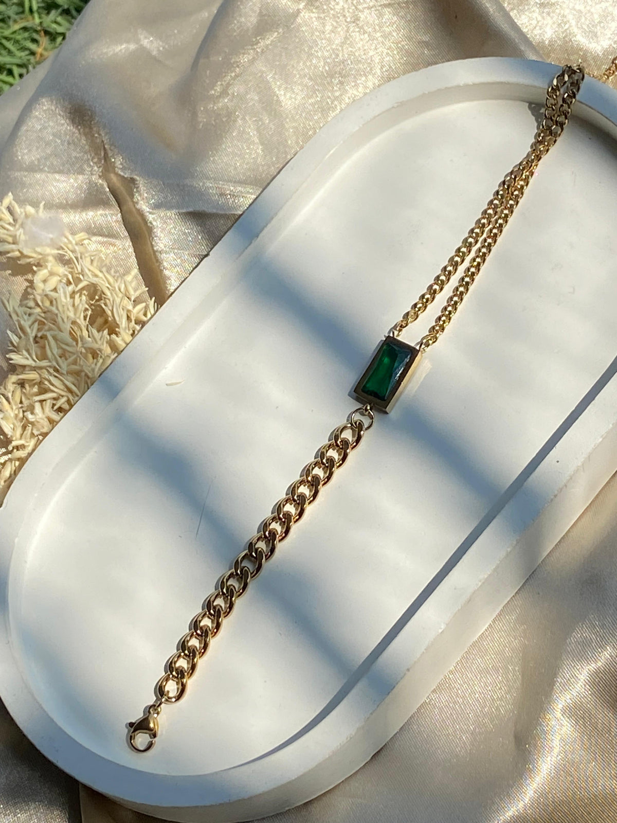 Green Luxe Statement Bracelet