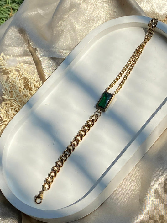 Green Luxe Statement Bracelet