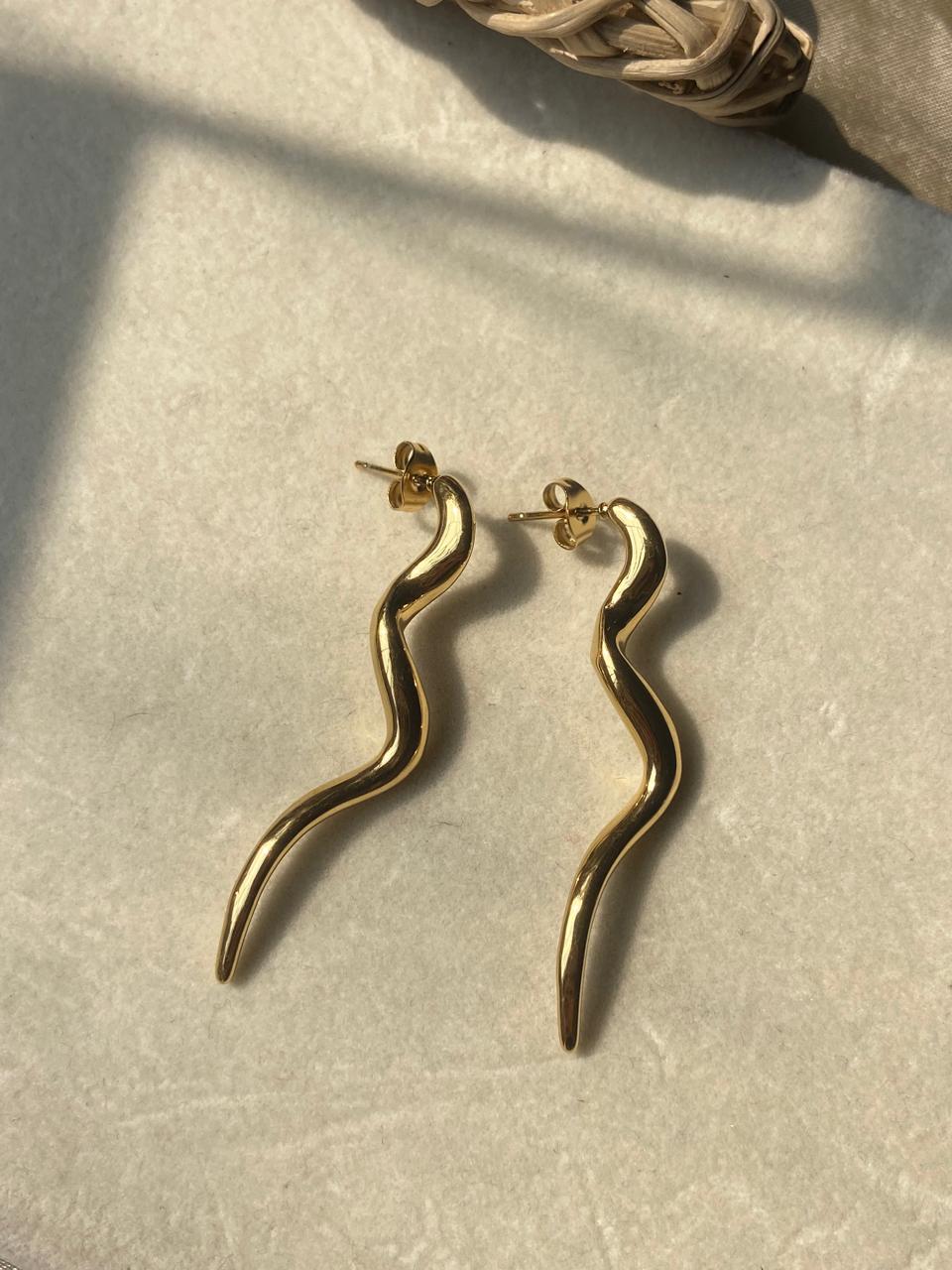 Aurelia Wave Drop Earrings
